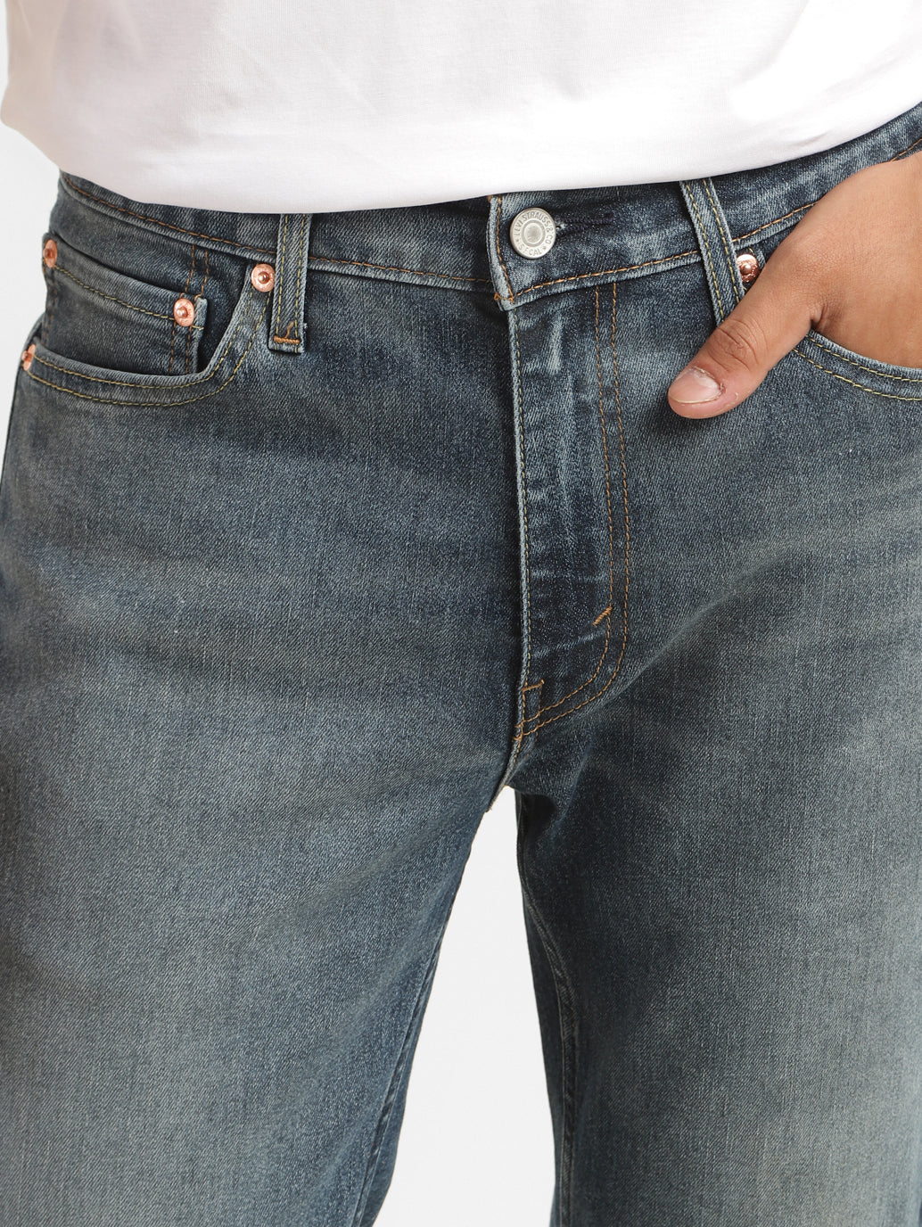 Men's 511 Blue Slim Fit Mid Rise Jeans - Image 6