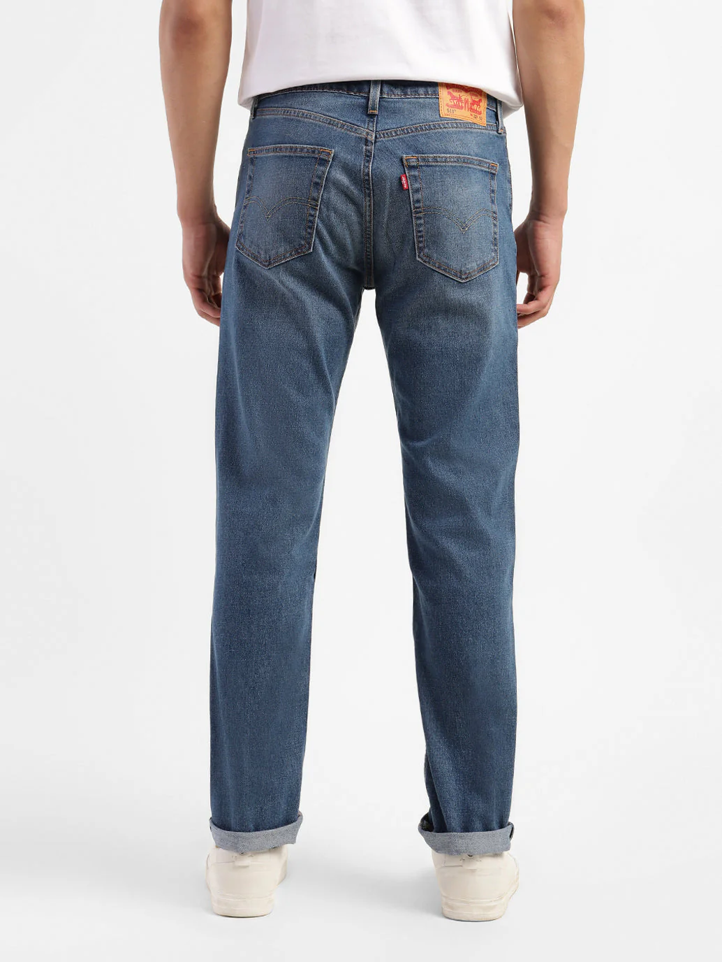 Men's 511 Blue Slim Fit Mid Rise Jeans - Image 3