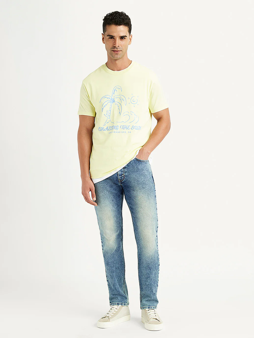 Men's 511 Blue Slim Fit Mid Rise Jeans - Image 3