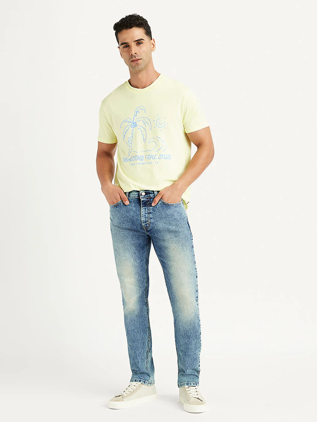 Men's 511 Blue Slim Fit Mid Rise Jeans - Image 5
