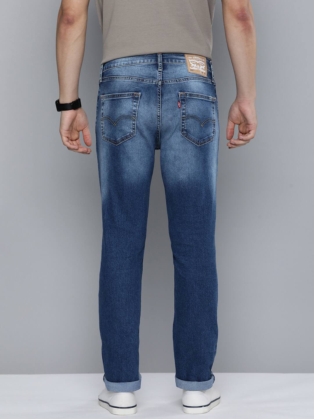 Men's 511 Blue Slim Fit Mid Rise Jeans - Image 5