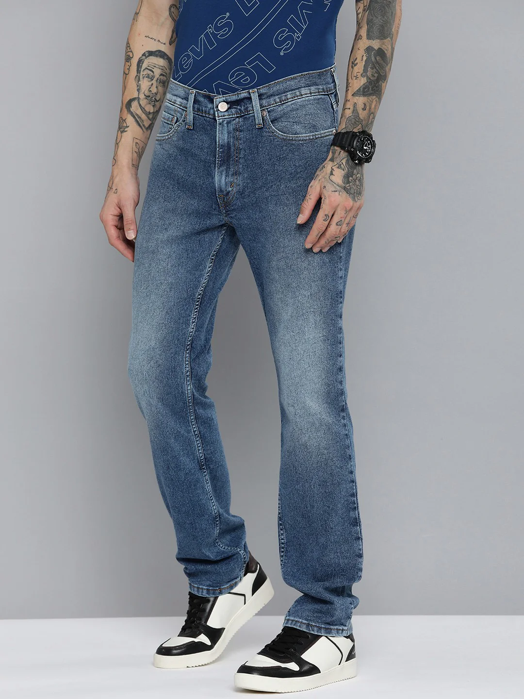 Men's 511 Blue Slim Fit Mid Rise Jeans - Image 3