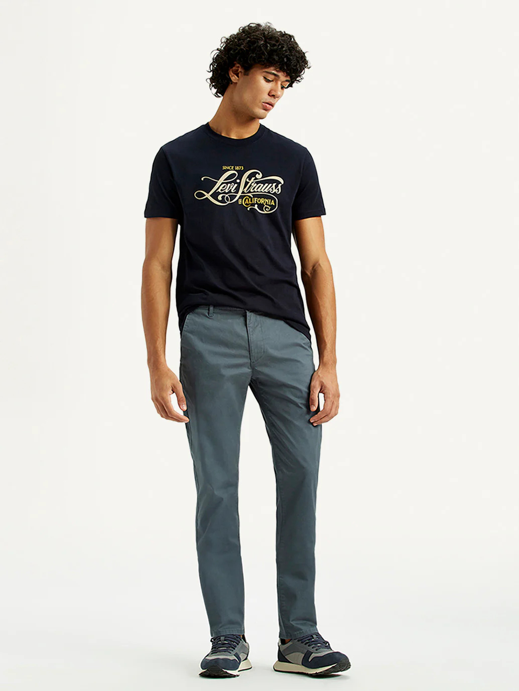 Men's 511 Blue Slim Fit Mid Rise Chinos