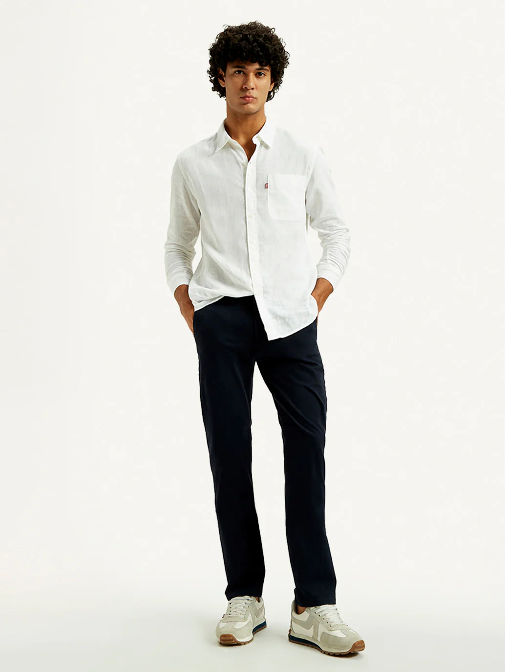 Men's 511 Navy Blue Slim Fit Mid Rise Chinos