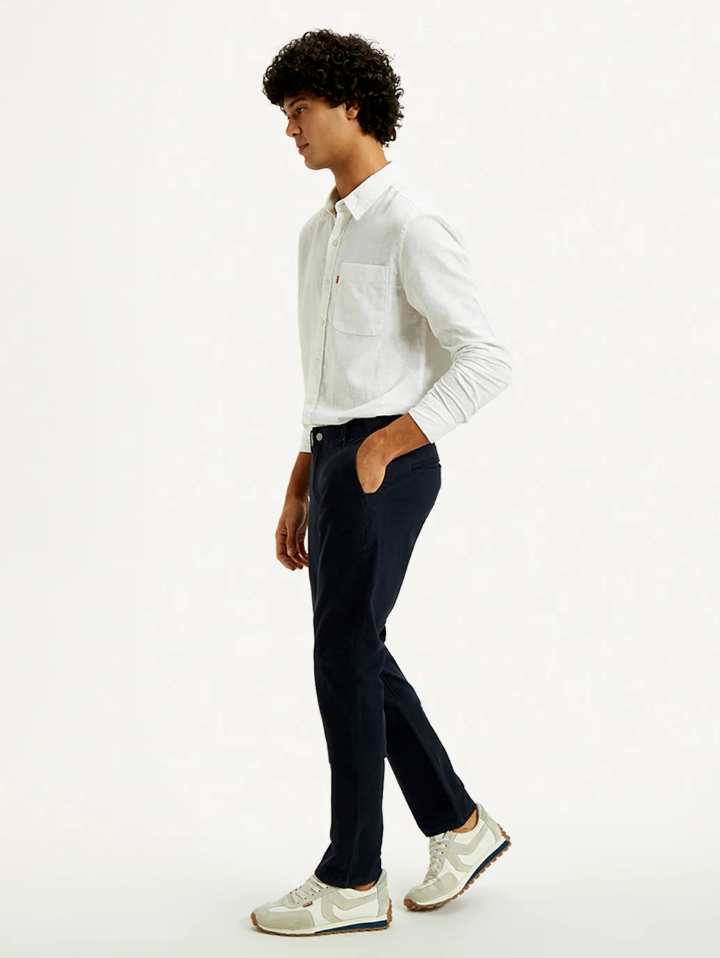 Men's 511 Navy Blue Slim Fit Mid Rise Chinos - Image 6