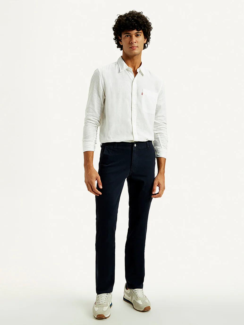 Men's 511 Navy Blue Slim Fit Mid Rise Chinos - Image 7