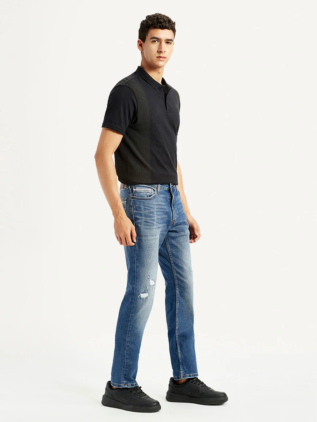 Men's 511 Blue Slim Fit Mid Rise Jeans - Image 6