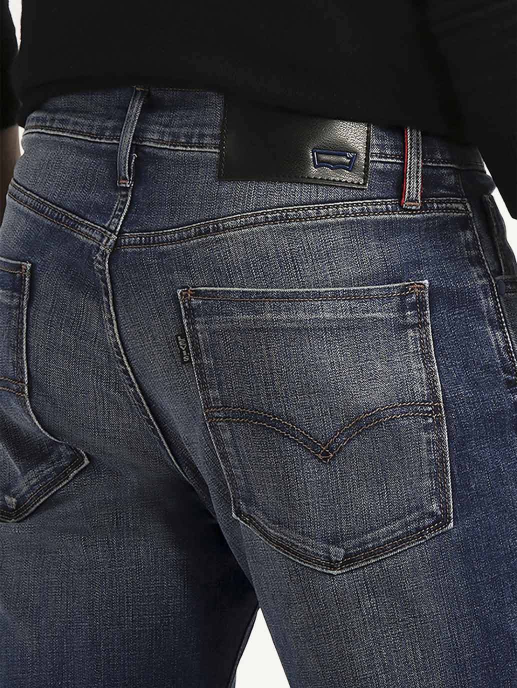 Men's Redloop 511 Blue Slim Fit Mid Rise Jeans - Image 6