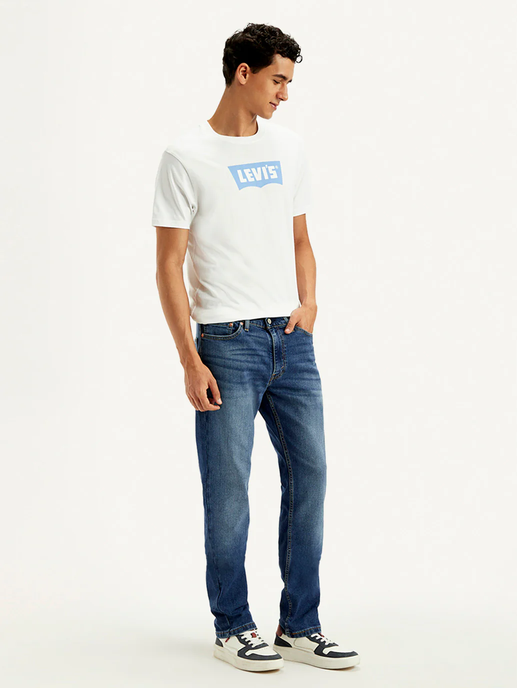 Men's 511 Blue Slim Fit Mid Rise Jeans - Image 3