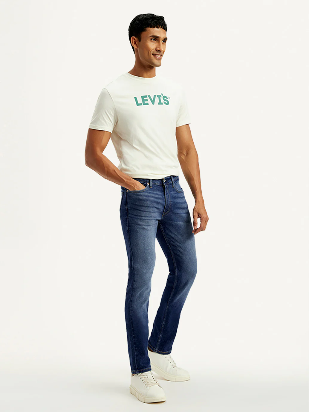 Men's 511 Blue Slim Fit Mid Rise Jeans - Image 6