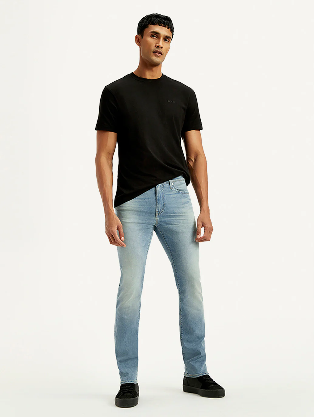 Men's 511 Blue Slim Fit Mid Rise Linen Jeans - Image 8
