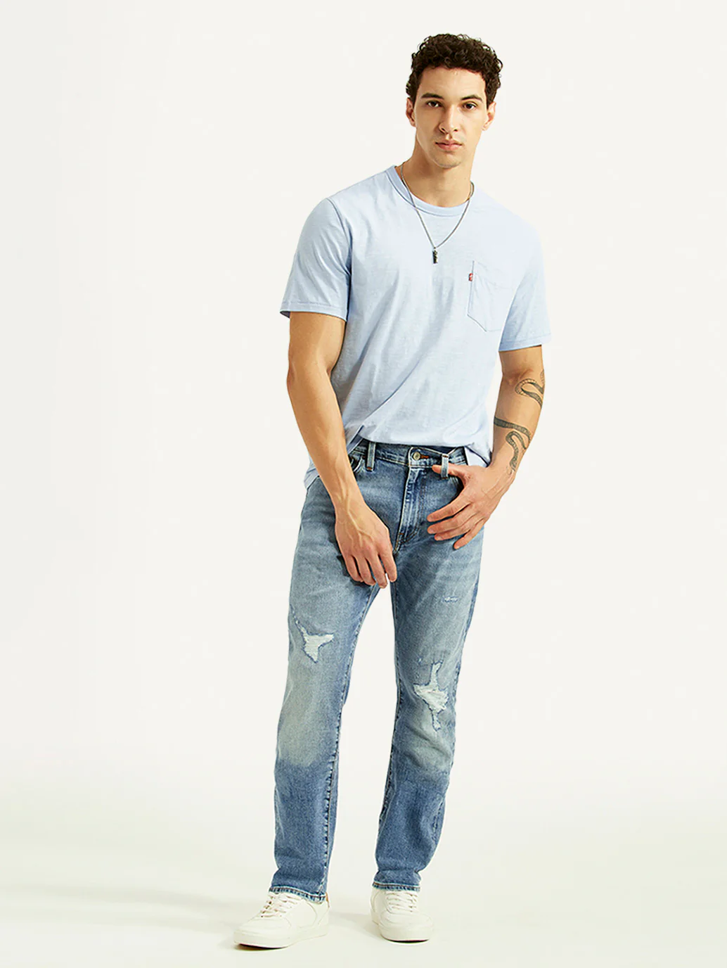 Men's 511 Blue Slim Fit Mid Rise Selvedge Jeans