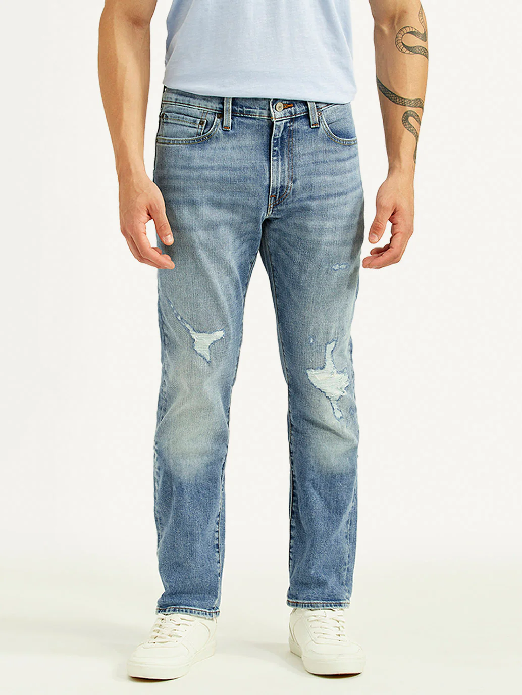 Men's 511 Blue Slim Fit Mid Rise Selvedge Jeans - Image 3