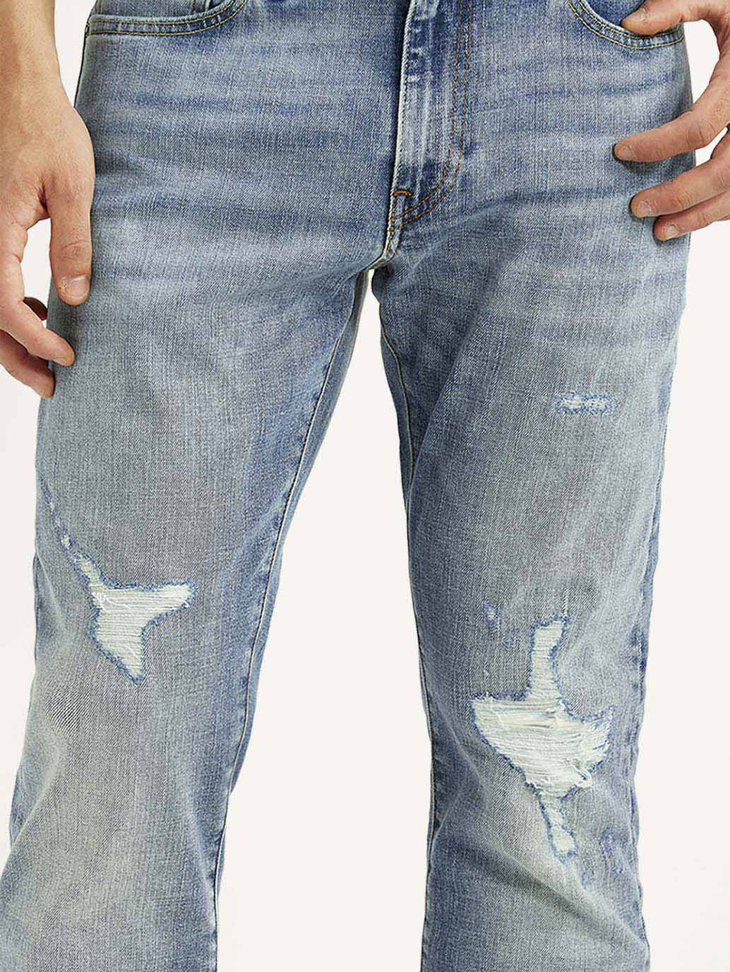 Men's 511 Blue Slim Fit Mid Rise Selvedge Jeans - Image 5
