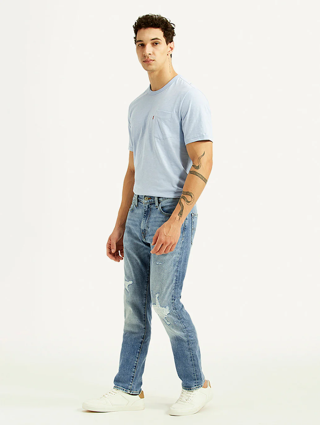 Men's 511 Blue Slim Fit Mid Rise Selvedge Jeans - Image 6