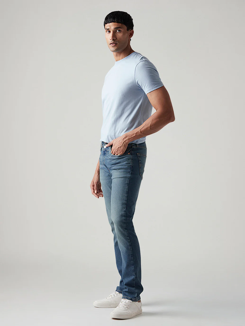 Men's 511 Blue Slim Fit Mid Rise Jeans - Image 7