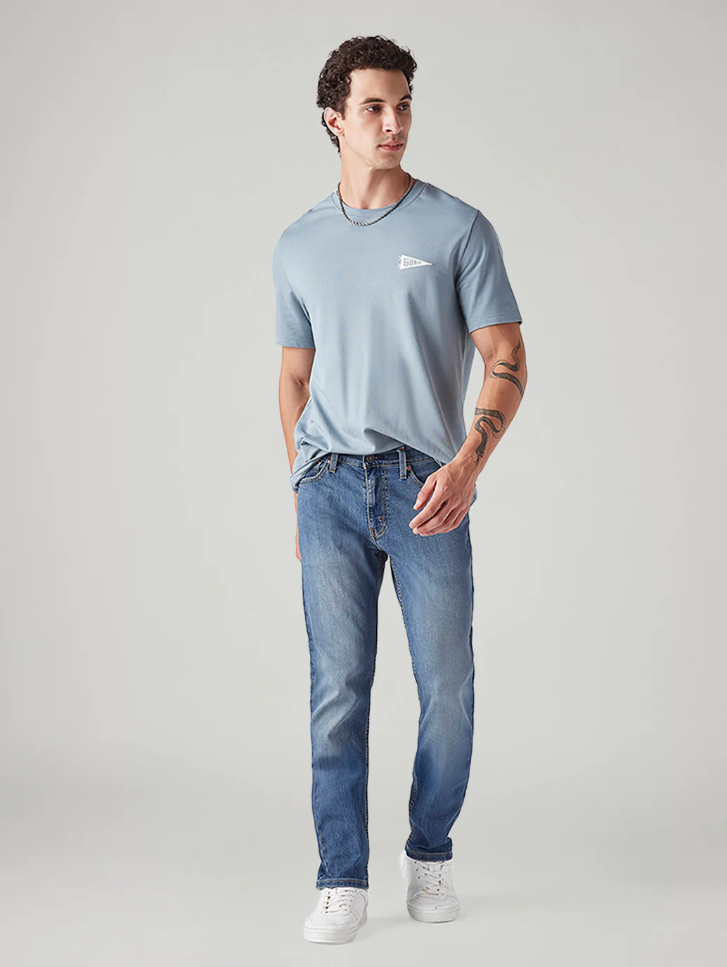 Men's 511 Blue Slim Fit Mid Rise Jeans