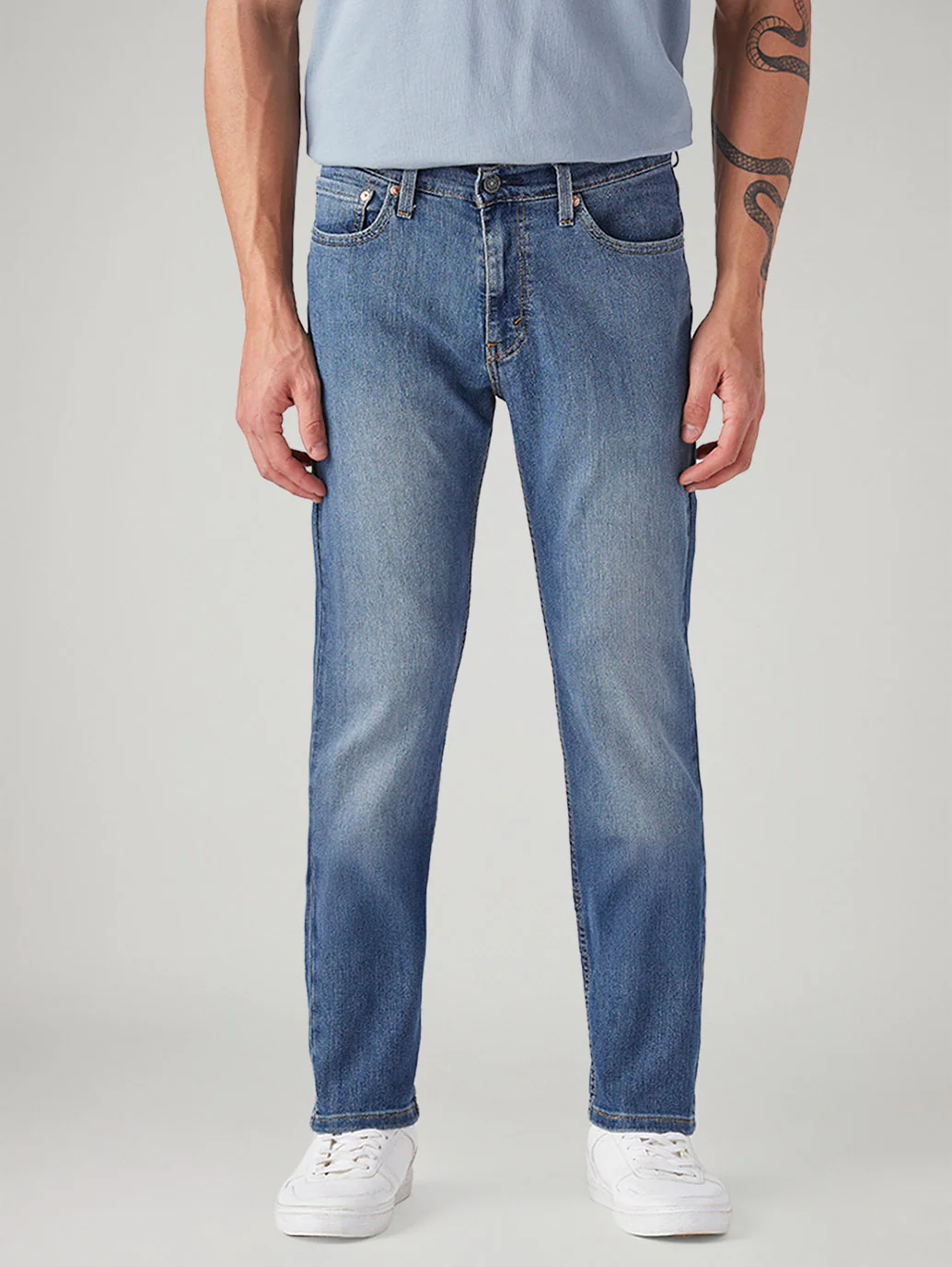 Men's 511 Blue Slim Fit Mid Rise Jeans - Image 3