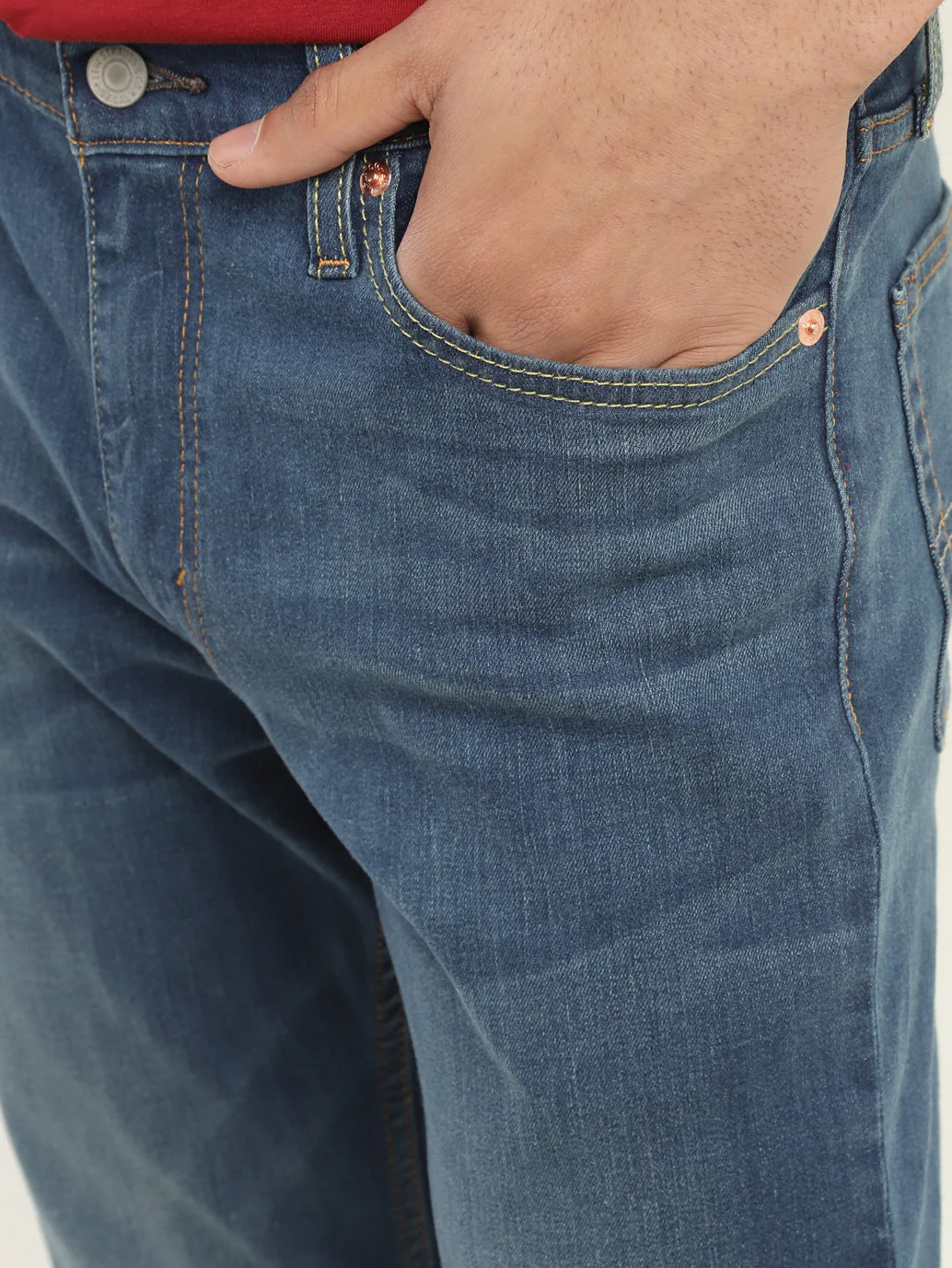 Men's 511 Blue Slim Fit Mid Rise Jeans - Image 7