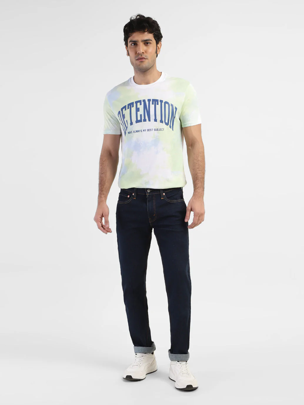 Men's 511 Blue Slim Fit Mid Rise Jeans - Image 6