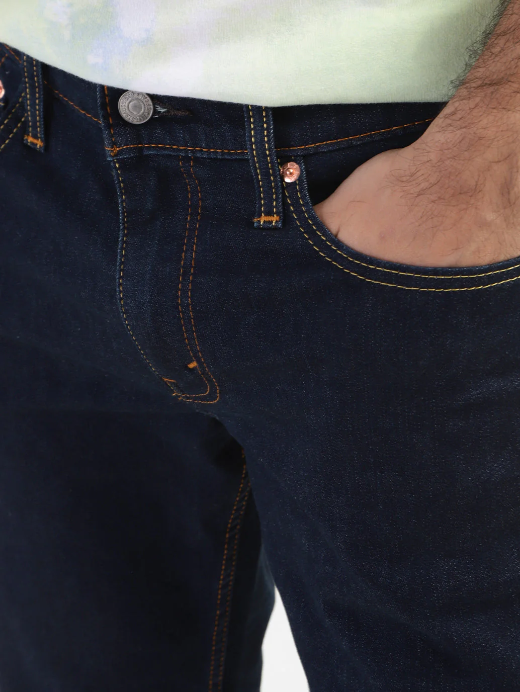 Men's 511 Blue Slim Fit Mid Rise Jeans - Image 7