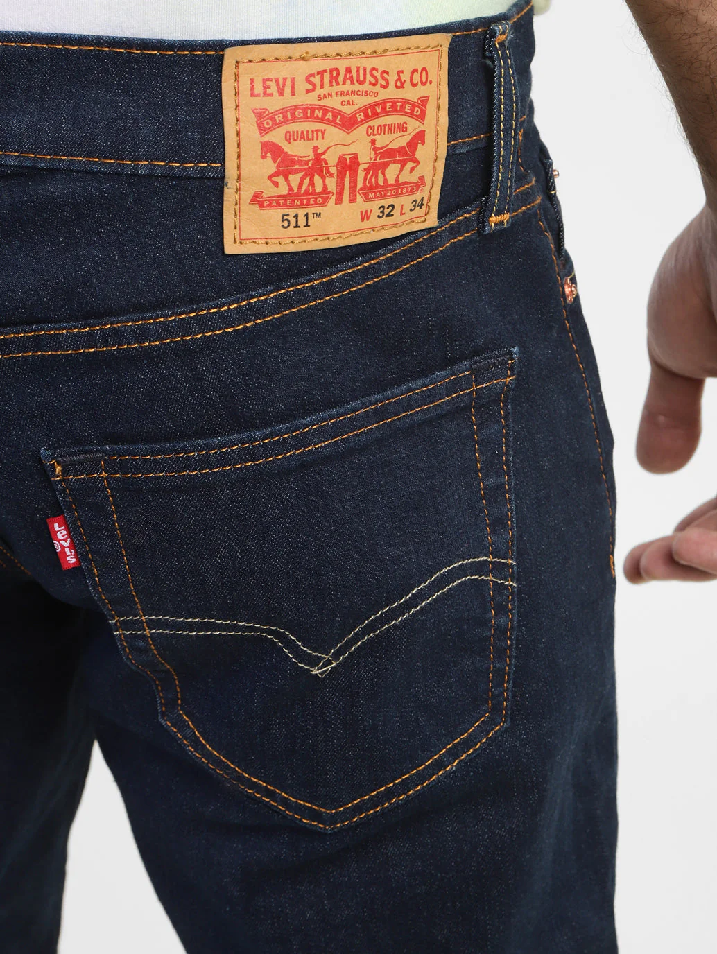 Men's 511 Blue Slim Fit Mid Rise Jeans - Image 8