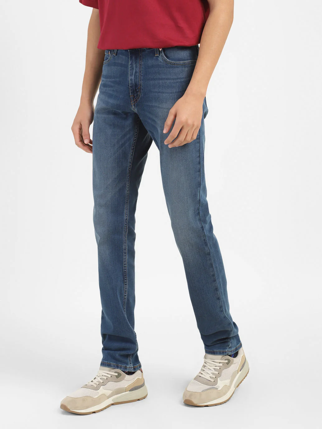 Men's 511 Blue Slim Fit Mid Rise Jeans - Image 5