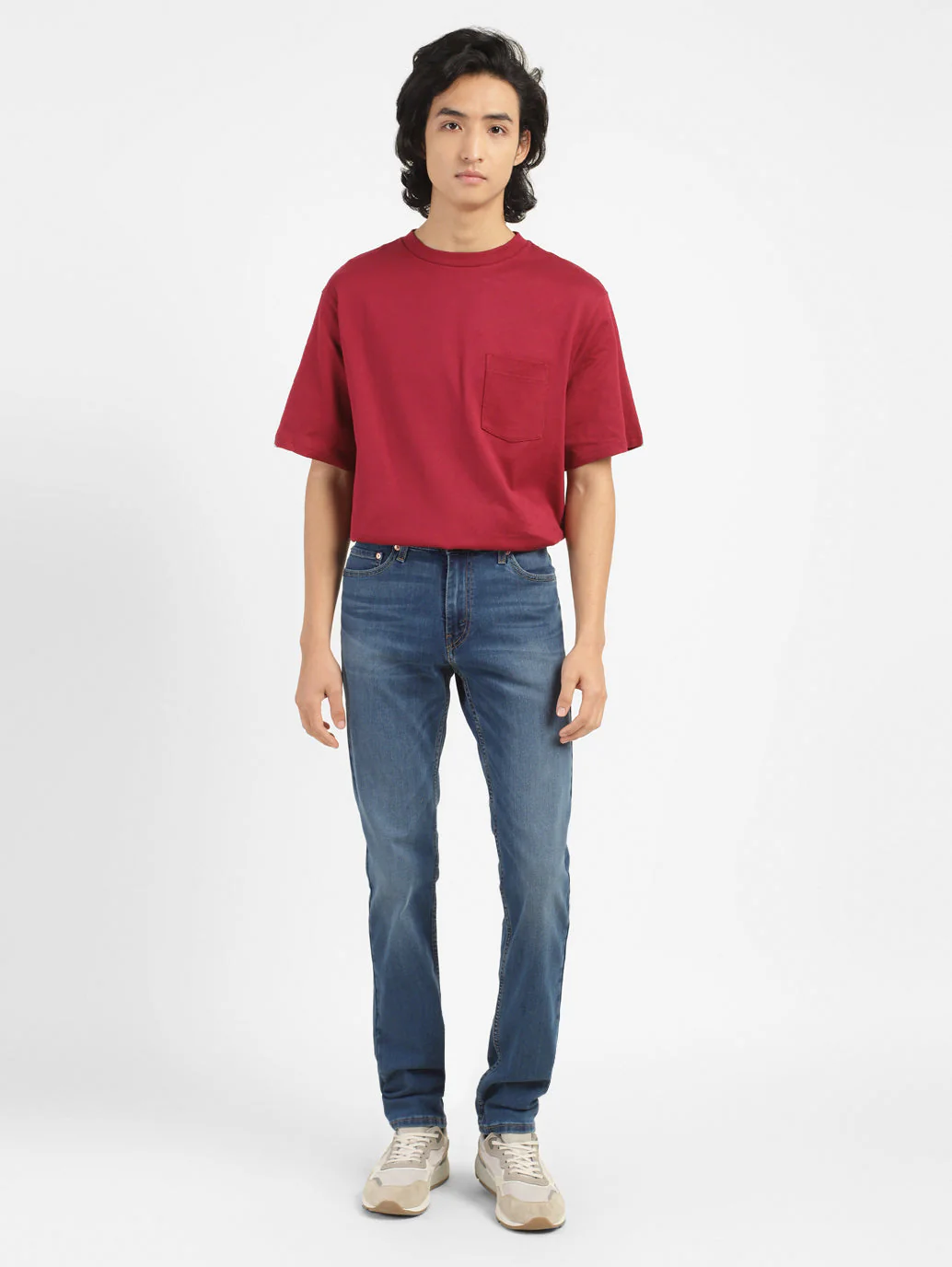 Men's 511 Blue Slim Fit Mid Rise Jeans - Image 6