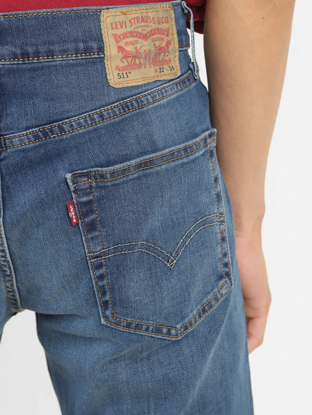 Men's 511 Blue Slim Fit Mid Rise Jeans - Image 8