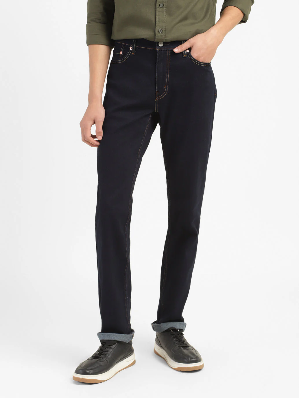Men's 511 Blue Slim Fit Mid Rise Jeans - Image 2