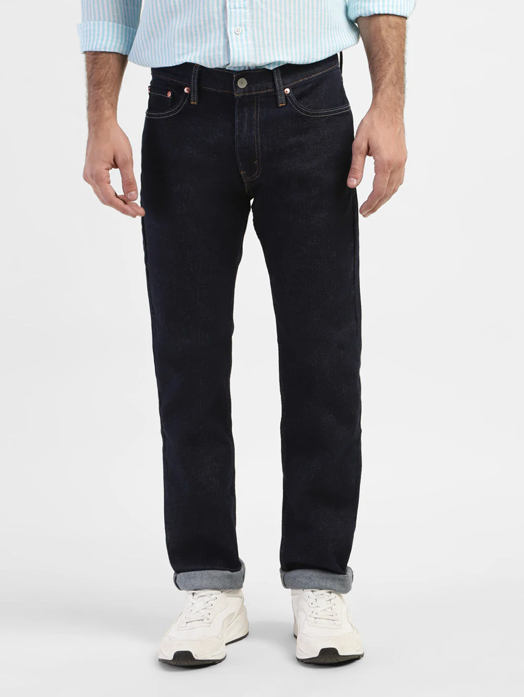 Men's 511 Navy Blue Slim Fit Mid Rise Jeans - Image 2