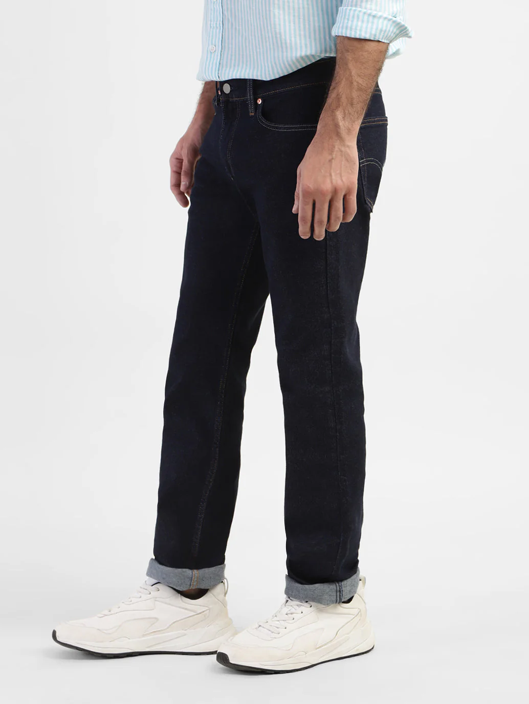 Men's 511 Navy Blue Slim Fit Mid Rise Jeans - Image 5