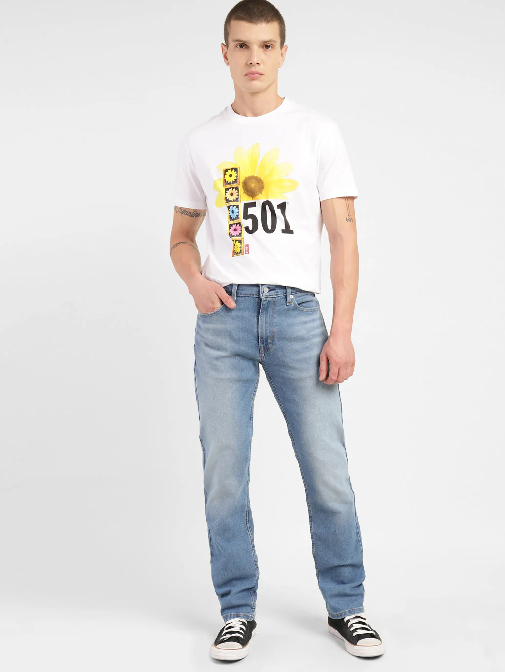 Men's 511 Blue Slim Fit Mid Rise Jeans - Image 2