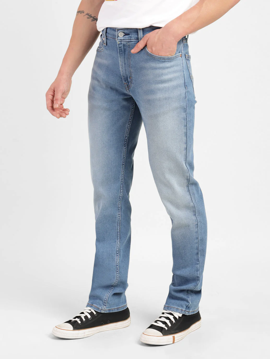 Men's 511 Blue Slim Fit Mid Rise Jeans - Image 5
