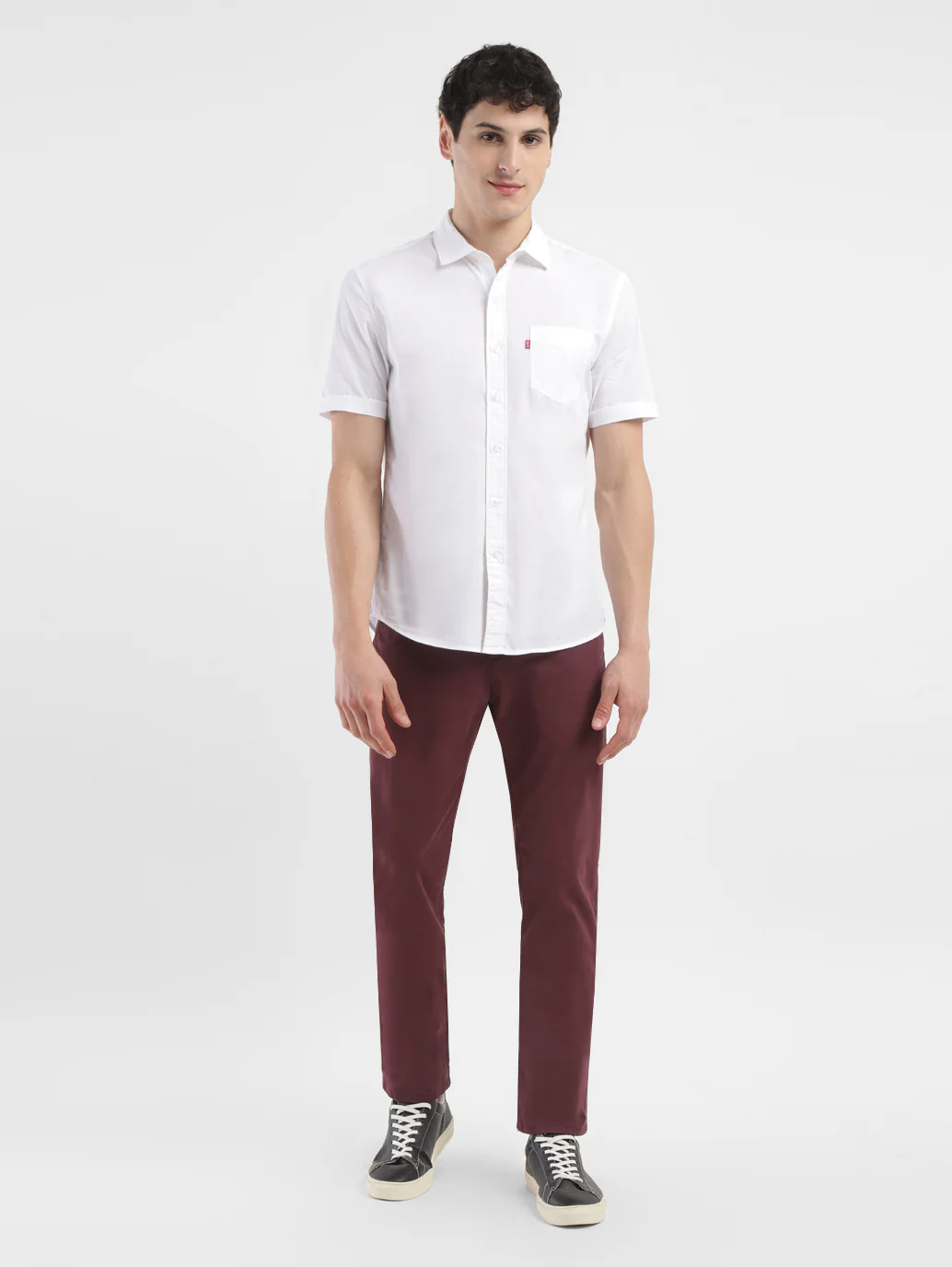 Men's 511 Maroon Slim Fit Chinos - Image 8