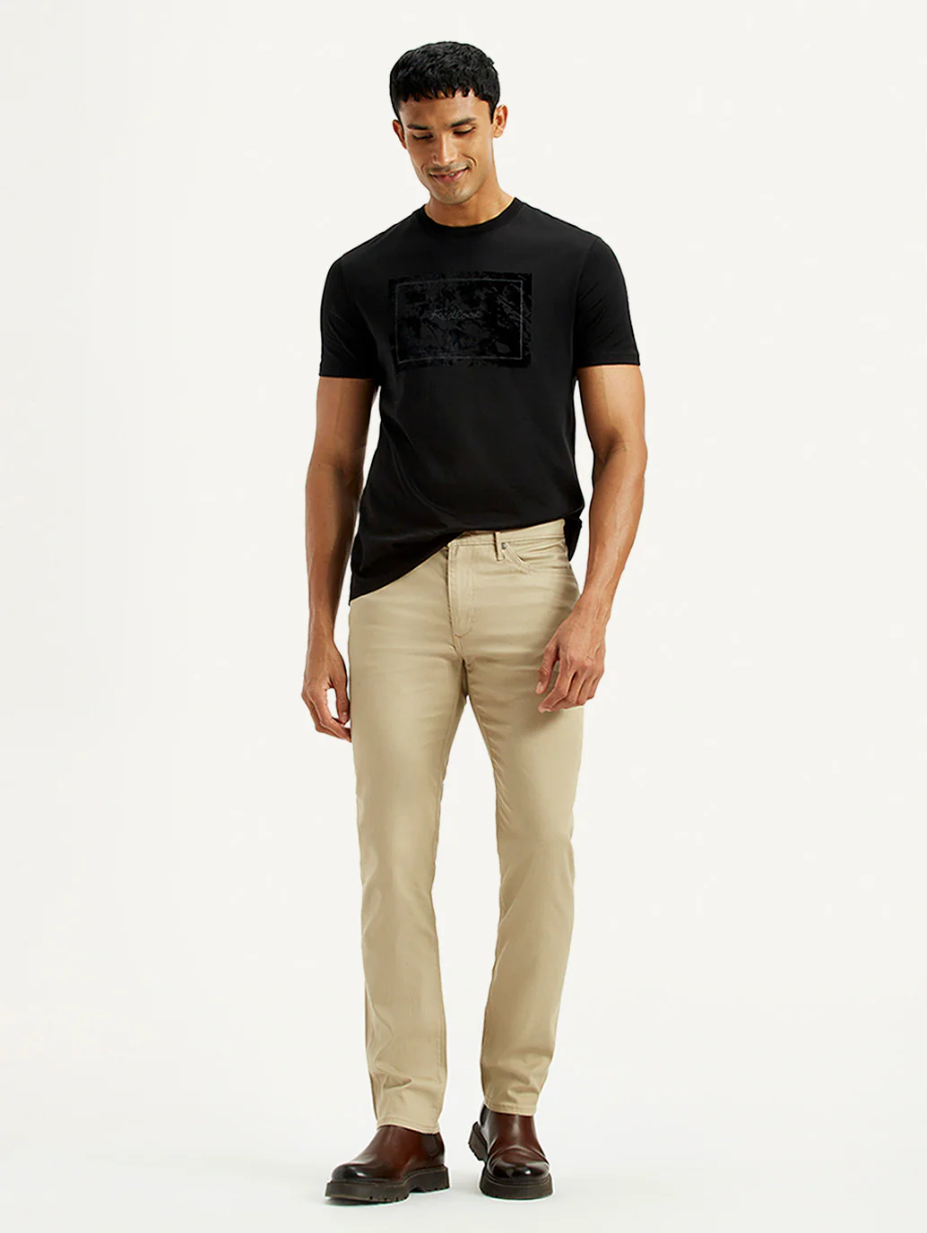 Men's Redloop 511 Beige Slim Fit Mid Rise Chinos - Image 7