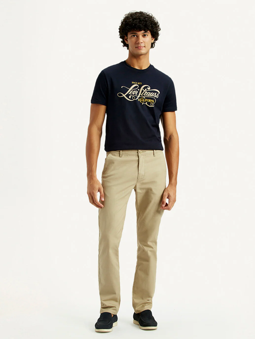 Men's 511 Beige Slim Fit Mid Rise Chinos - Image 7