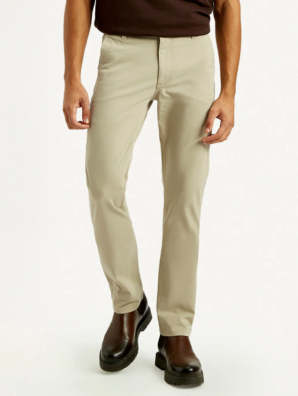 Men's 511 Beige Slim Fit Mid Rise Chinos - Image 2