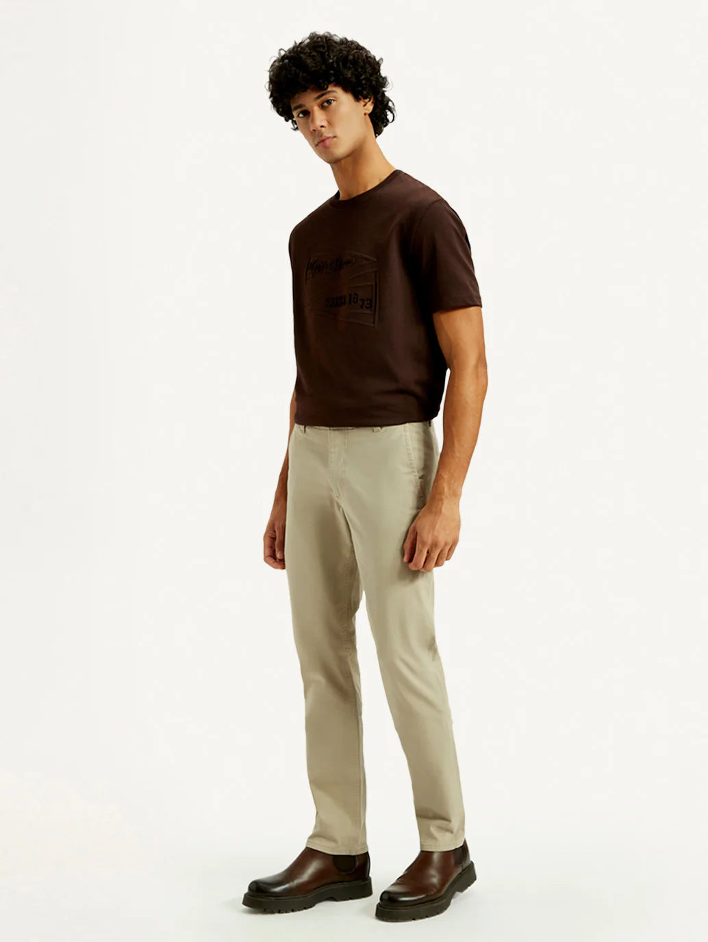 Men's 511 Beige Slim Fit Mid Rise Chinos - Image 6