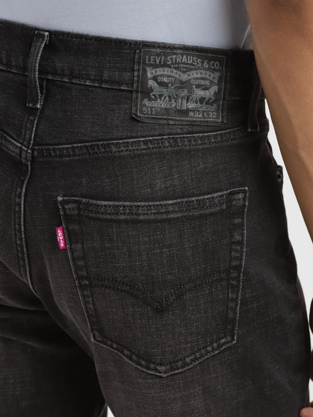 Men's 511 Grey Slim Fit Mid Rise Jeans - Image 6