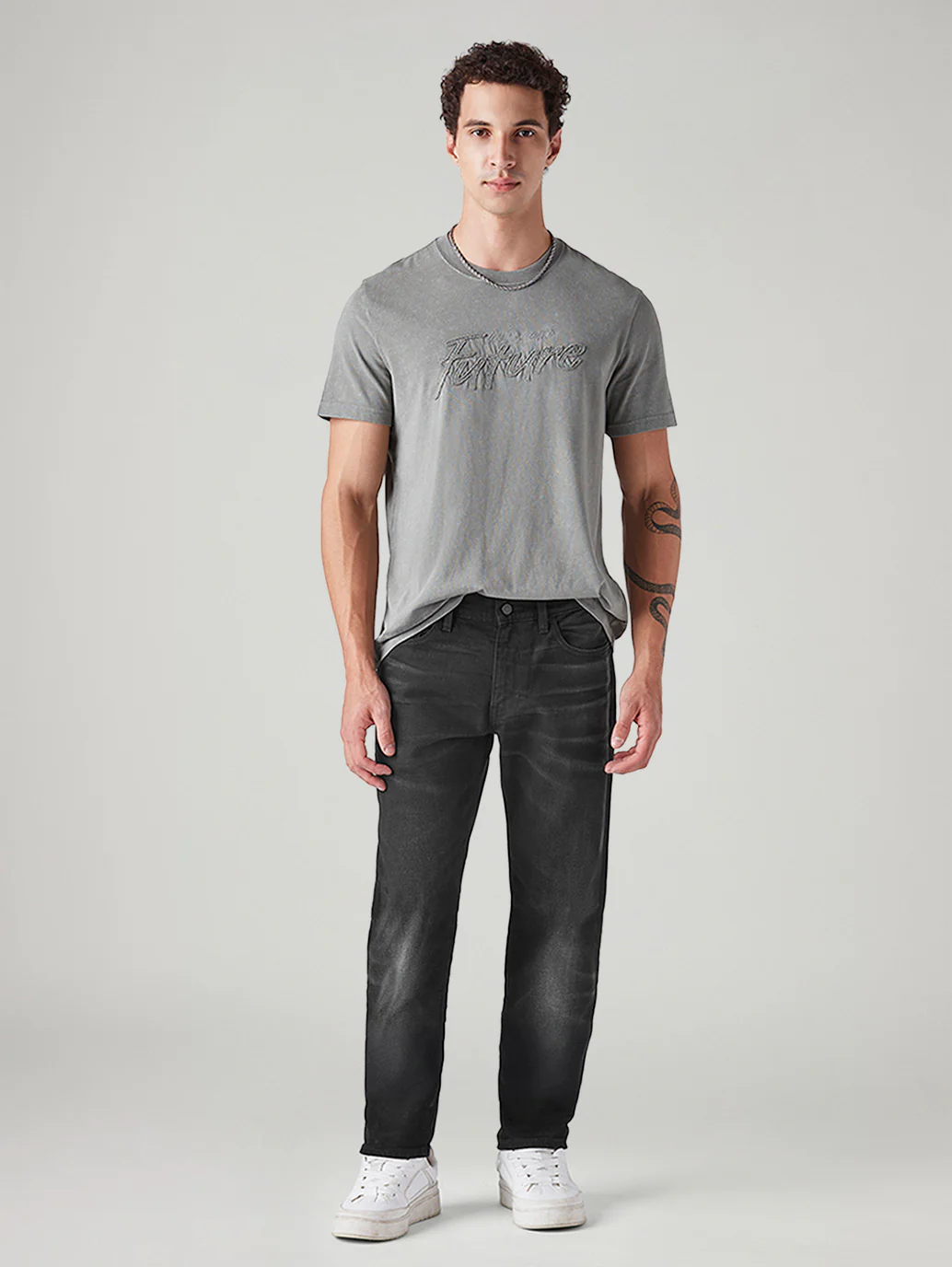 Men's 511 Charcoal Grey Slim Fit Mid Rise Selvedge Jeans