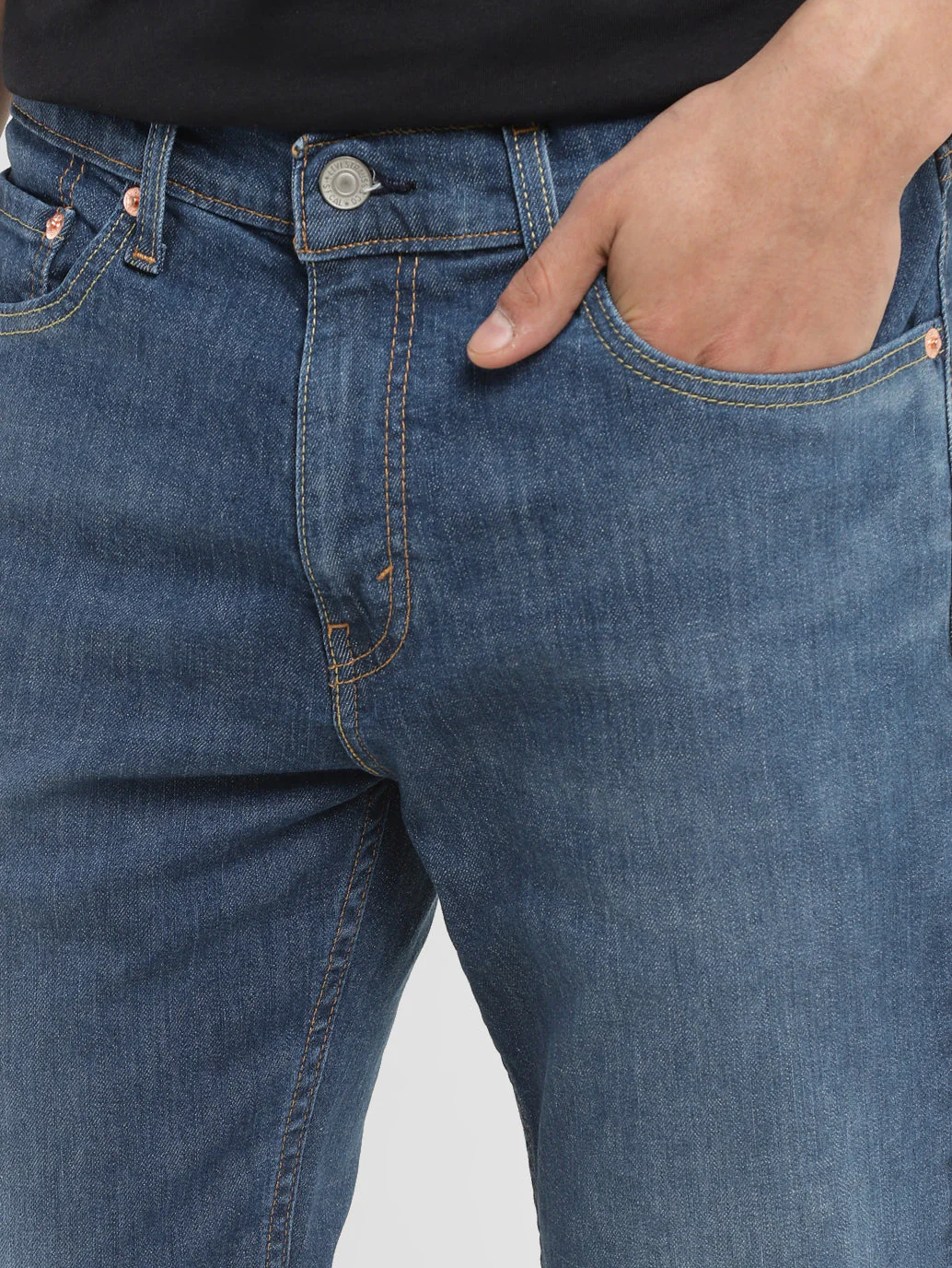 Men's 511 Blue Slim Fit Mid Rise Jeans - Image 7