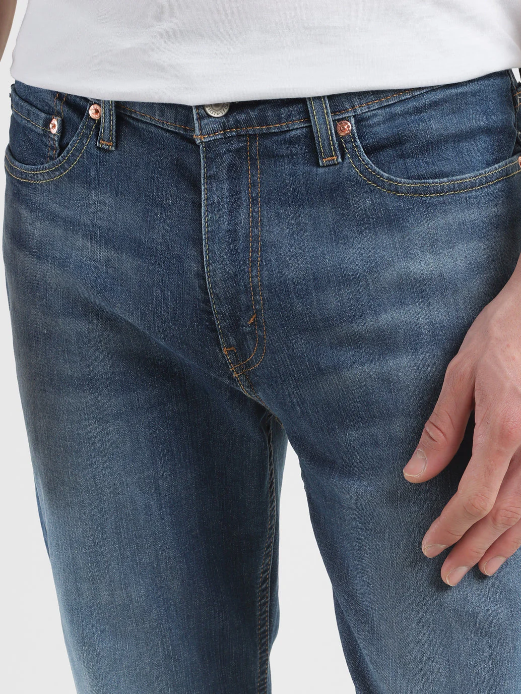 Men's 511 Blue Slim Fit Mid Rise Jeans - Image 7