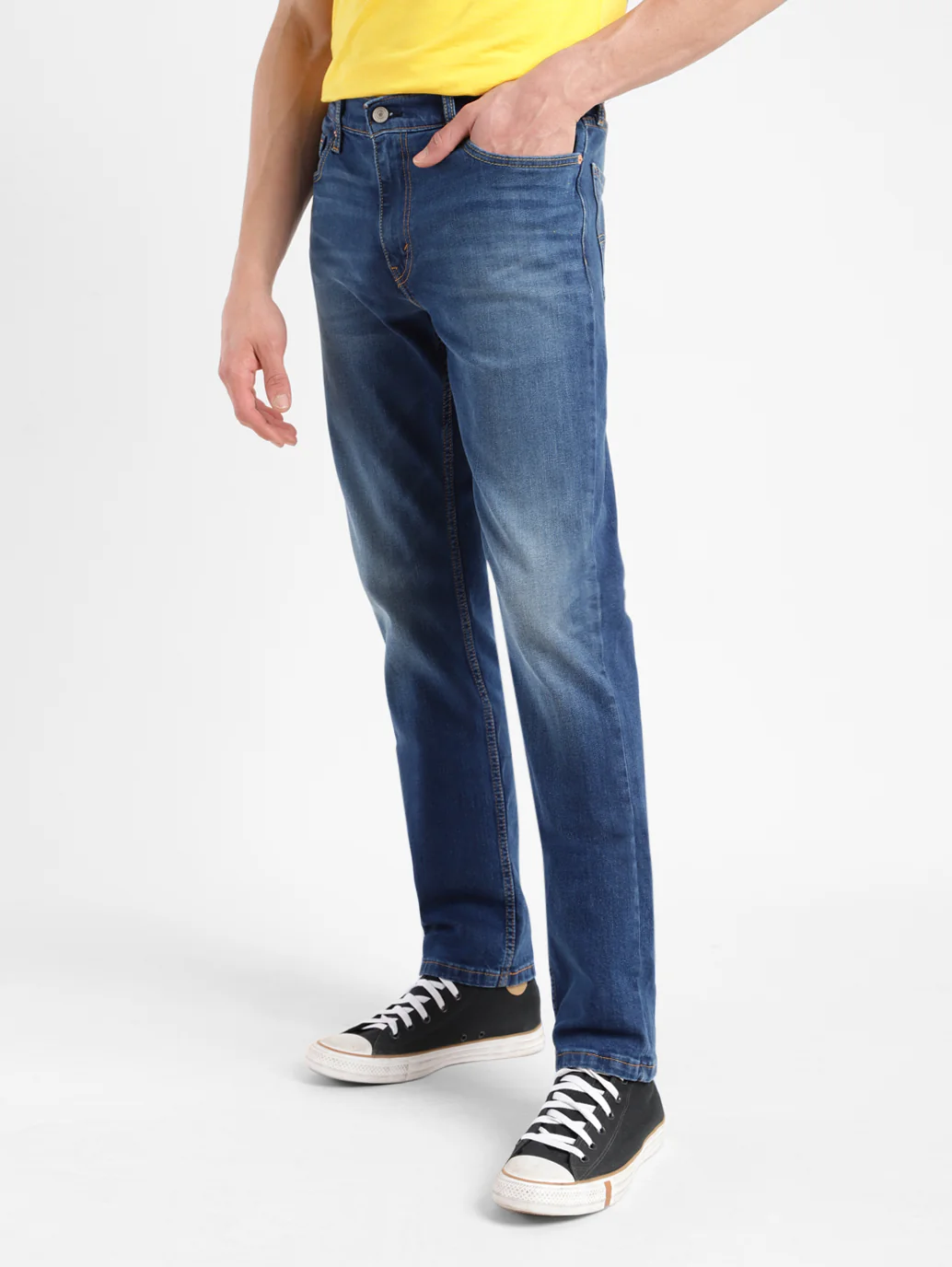 Men's 511 Blue Slim Fit Mid Rise Jeans - Image 5