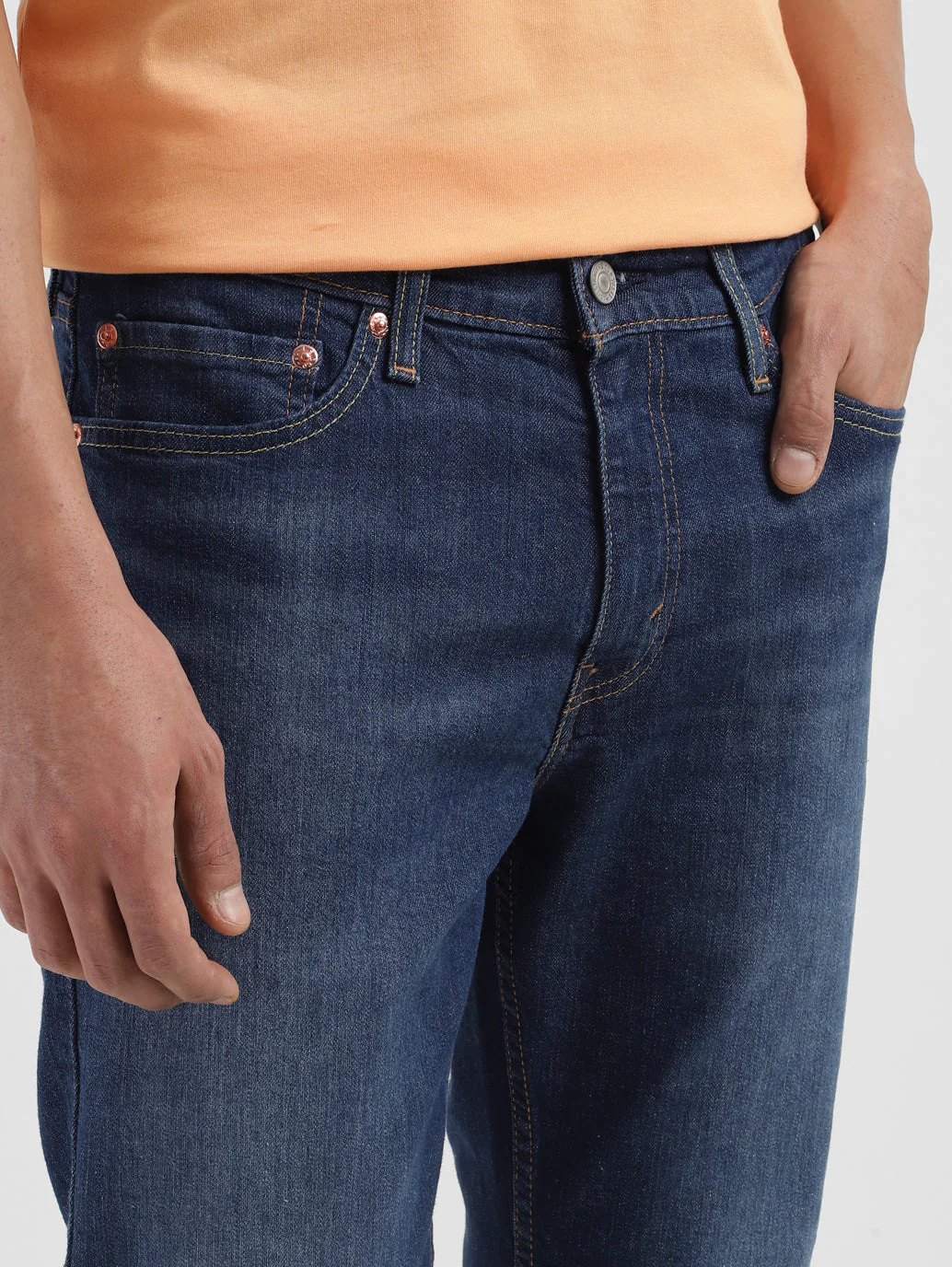 Men's 511 Dark Blue Slim Fit Mid Rise Jeans - Image 7