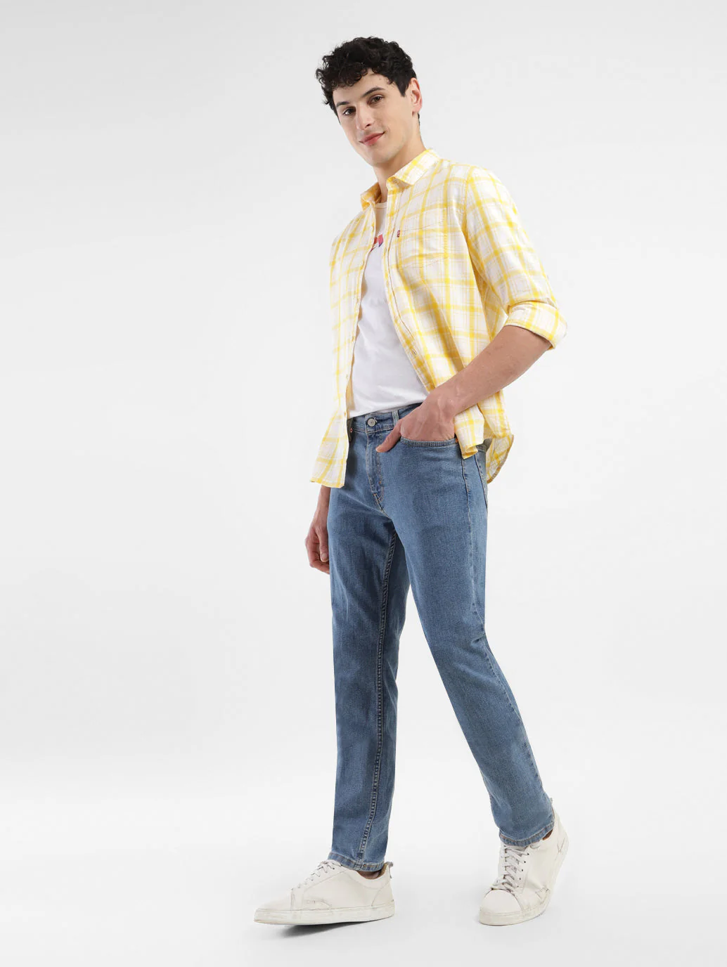 Men's 511 Blue Slim Fit Mid Rise Jeans - Image 2