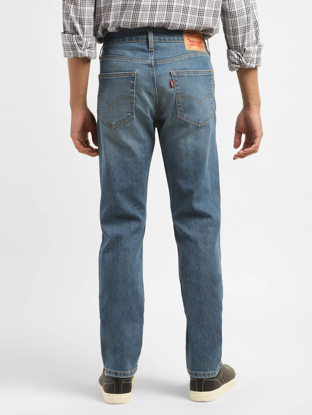 Men's 511 Blue Slim Fit Mid Rise Jeans - Image 3