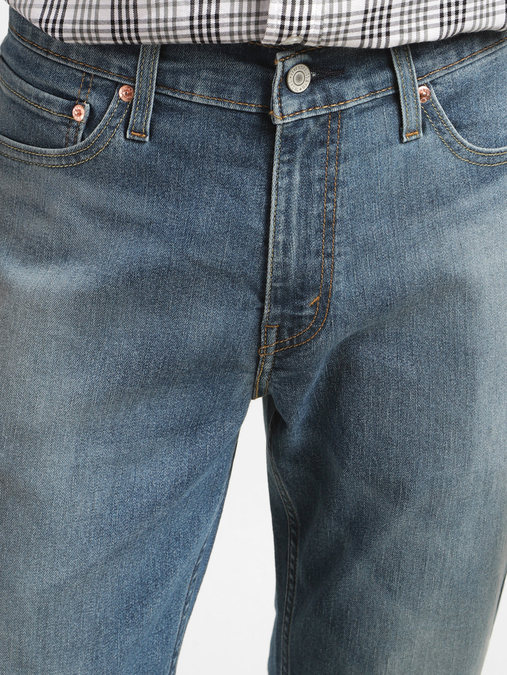 Men's 511 Blue Slim Fit Mid Rise Jeans - Image 6