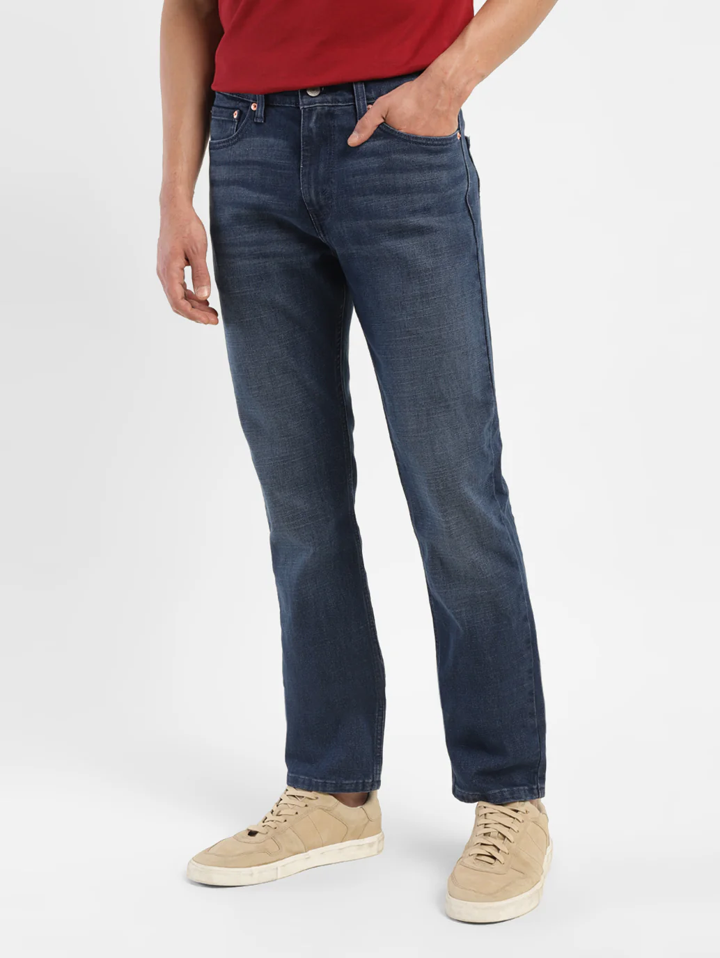 Men's 511 Blue Slim Fit Mid Rise Jeans - Image 6