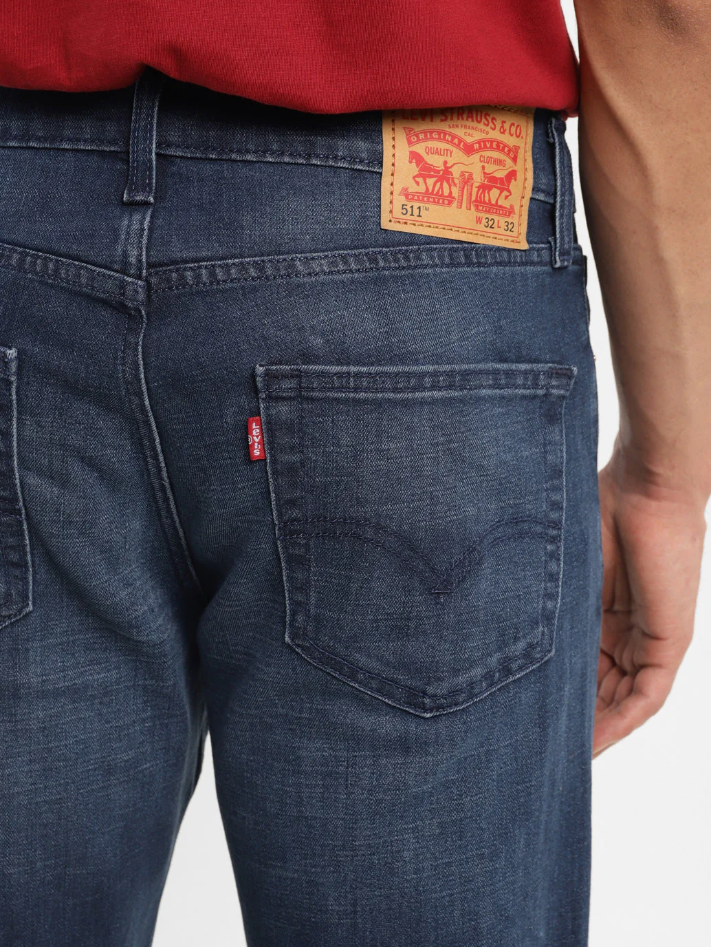 Men's 511 Blue Slim Fit Mid Rise Jeans - Image 7